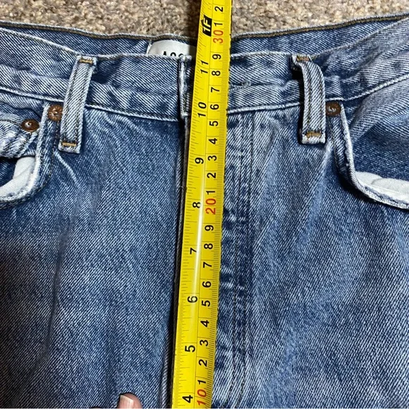 Agolde Fran Low Slung Straight Jeans Women’s 28 Intervention Button Fly Relaxed - Picture 5 of 12